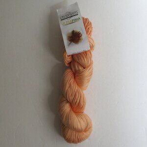 Cascade Yarns Ultra Pima 100% Cotton One Hank White Peach #3753 NEW 3.5 oz